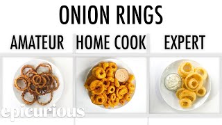 Download the video "4 Levels of Onion Rings: Amateur to Food Scientist | Epicurious"