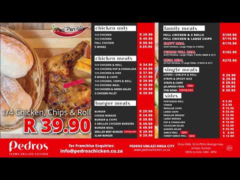 PEDRO's Menu