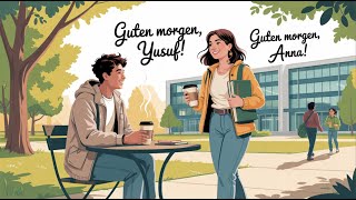 Yusuf und Anna – Folge 3: Deutsch lernen mit Alltagsdialogen | A2–B1 Gespräche auf Deutsch