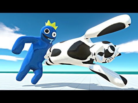 Cow War Rainbow Friends vs Cow Itself - Animal Revolt Battle Simulator