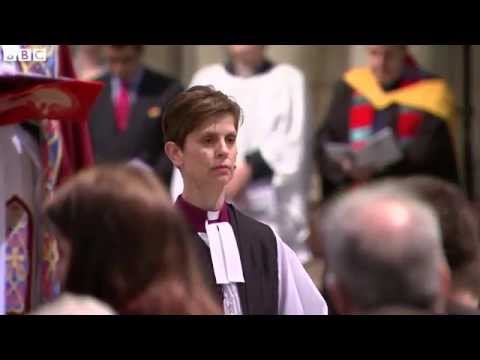 Female bishop Man interrupts Libby Lane ordination