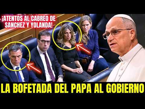 El MOMENTO EXACTO de la BRUTAL BOFETADA del PAPA LEÓN XIV a SÁNCHEZ en el Congreso por el ABORTO