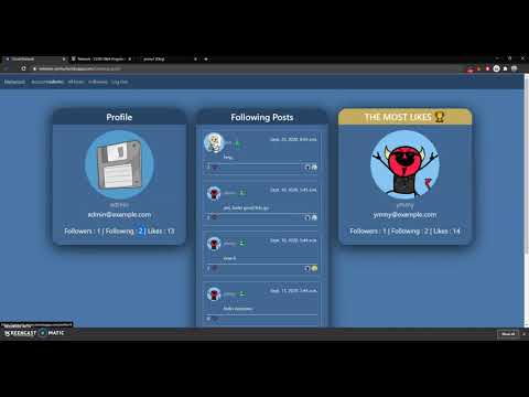 Cs50w Web Programming With Python And Javascript Project 4 Network 2020