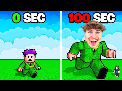 CHAQUE SECONDE JE DEVIENS + GRAND SUR ROBLOX !! (Incroyable)