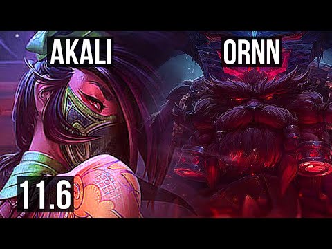 AKALI vs ORNN (TOP) | 8/1/2, 800+ games, Legendary | NA Diamond | v11.6