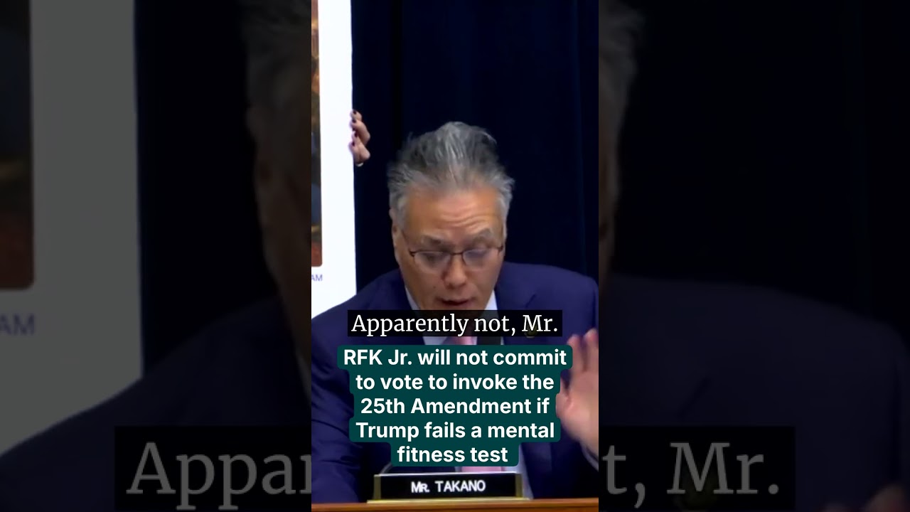RFK Jr. REFUSES to Commit to Uphold the Constitution and Invoke the 25th Amendment