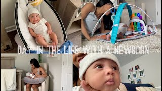 DAY IN THE LIFE WITH A NEWBORN| STAY AT HOME MOM| FIRST TIME MOM| THE MCKENZIES| BREASTFED BABY