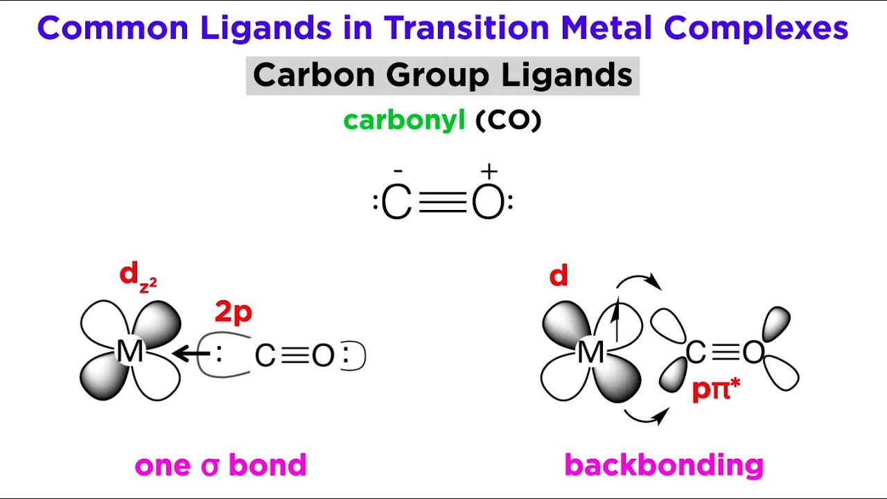 Types of Bonding in Transition Metal Systems and Simple Ligands