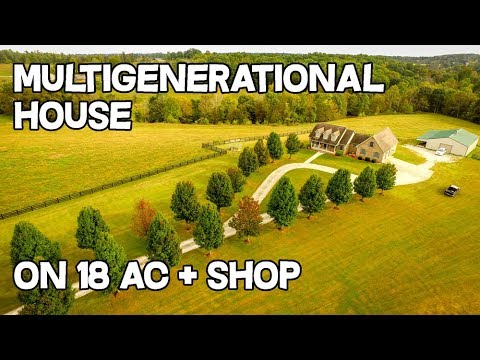 Multigenerational living property Mother Daughter apartment metal shop 18 ac estate house for sale