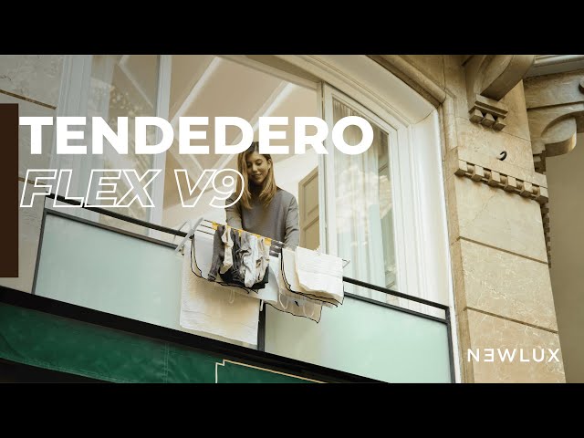 Étendoir à linge de balcon Newlux Aerial V9 Blanc video