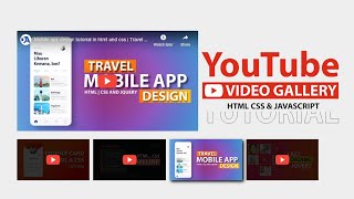 How to create your youtube channel video gallery using html css and javascript | YouTube Gallery