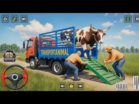 Farm Animal Transport Truck Simulator - Offroad Horse Cargo Driving 3D - Android Gameplay
