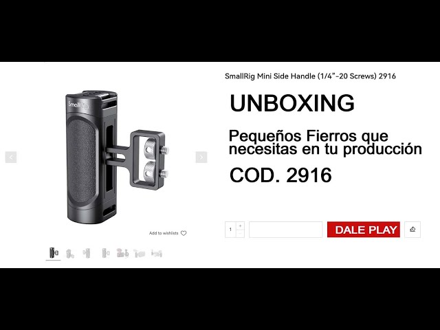Vídeo relacionado con SMALLRIG Mini Manija Lateral para Orificios Roscados de 1/4"-20, Manija Portátil para Cámara para Mano Izquierda o Derecha, Cámara con Zapata Fría Incorporada y Orificio Roscado - 4755