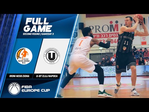 Ironi Ness Ziona v U-BT Cluj Napoca - Full Game - FIBA Europe Cup 2019-20