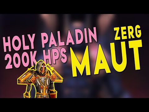 Mythic Maut - HOLY PALADIN 200k HPS | Zerg Strat - Glimmer & Ineffable Truth Gameplay | WoW BfA 8.3