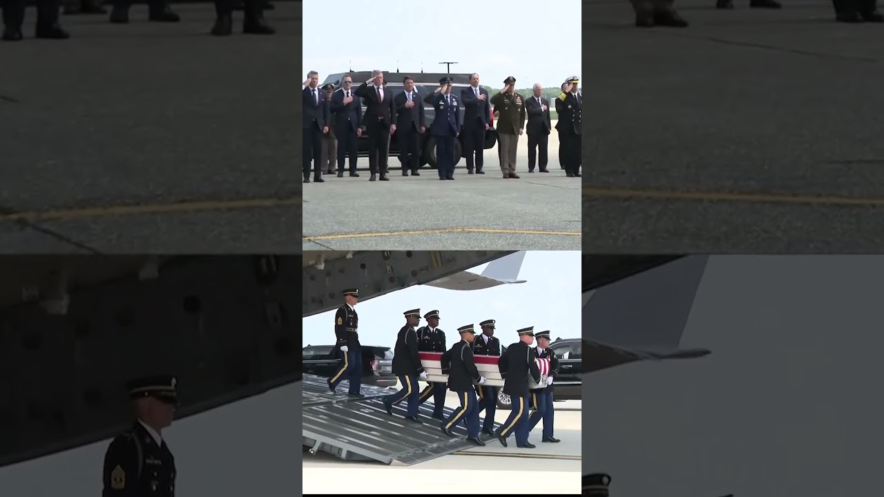 Video | Trump attends return of US soldiers killed in Iran war