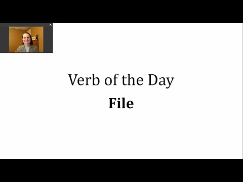 Verb of the Day - File