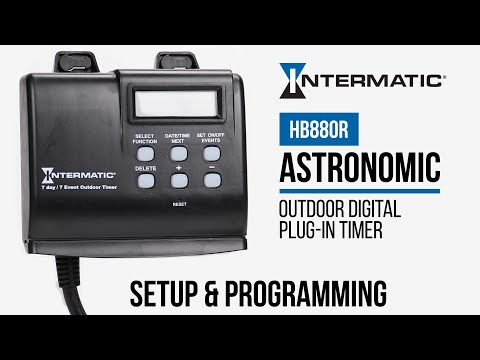 How to Program the Intermatic HB880R Outdoor Plug-in Timer
