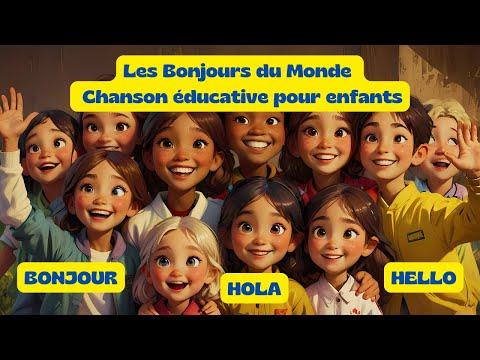 🌍 Les Bonjours du Monde - Chanson éducative pour enfants 🌟
