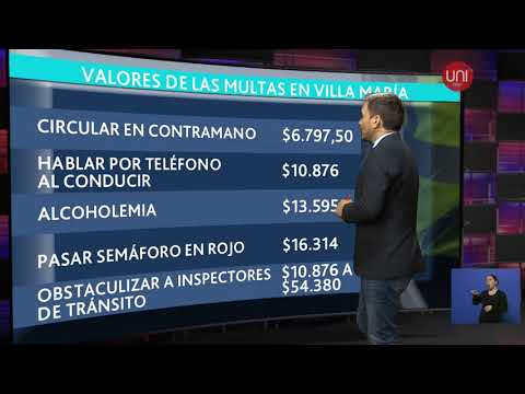 Nuevos valores de la multas en Villa María