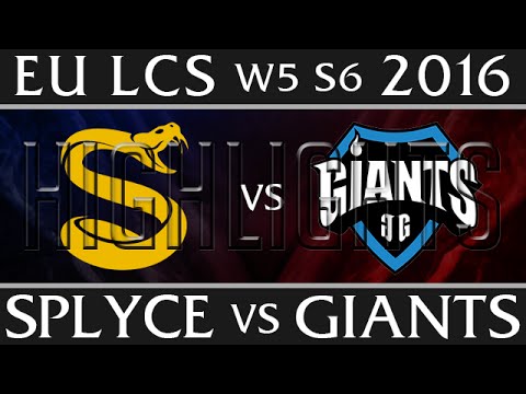 Splyce vs Giants Highlights | EU LCS W5D2 2016 Spring S6 | SPY vs GIA