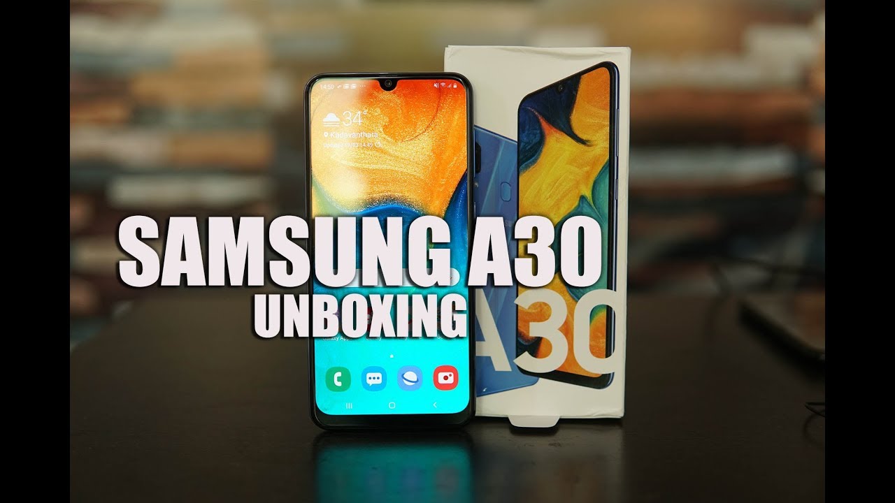 Samsung Galaxy A30 Unboxing (Blue), Hands on and Camera Samples