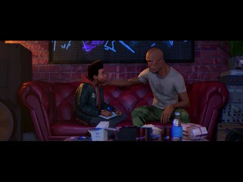 Miles and Aaron/grafitti and spider bite (Spider-Man Into the Spider-Verse)