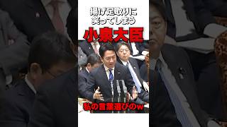 さすがに低レベルな揚げ足取りに笑ってしまう小泉大臣 #sorts #政治 #自民党