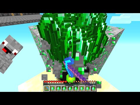 Alphastein hat Viele Emeralds durch Glück 9999 Spitzhacke in LUCKY BLOCK BEDWARS
