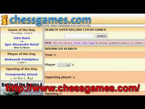 RISORSE INTERNET SCACCHI 07 - Chessgames.com - Mega Database - Partite e Aperture