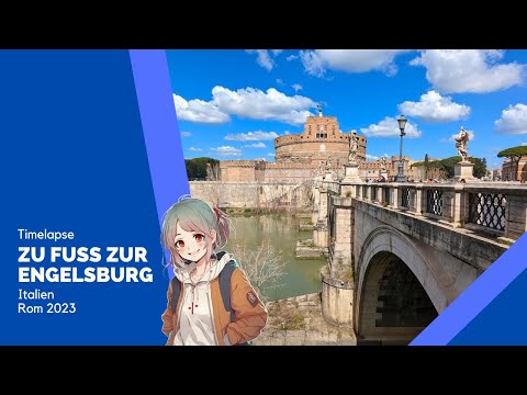 Rom: Spaziergang durch enge Gassen zur Engelsburg im Zeitraffer 🚶‍♂️🌇🏰