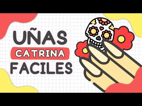 ¡SENCILLAS Y COLORIDAS! · UÑAS CATRINA 💀 FÁCILES · Manicura Uñas Cortas 💅🏼