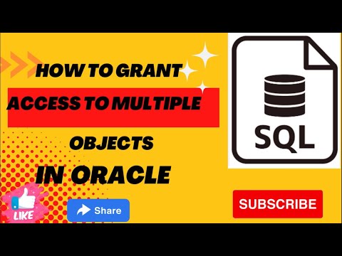 How to Grant access to Multiple Objects in Oracle|| SQL DataBase