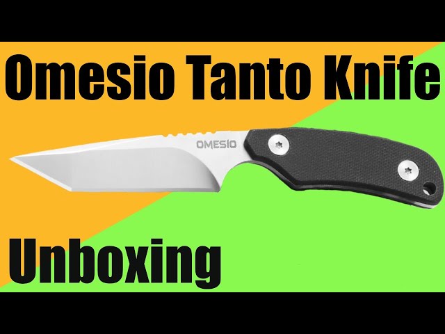 Vídeo relacionado con Omesio Tanto Neck Knife, Cuchillo de Cuello Full Tang con Clip, Hoja de Acero D2, Pequeño Cuchillo de Hoja Fija con Mango de G10 y Funda Kydex, Verde