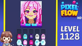 Pixel Flow Level 1128 Solution Walkthrough