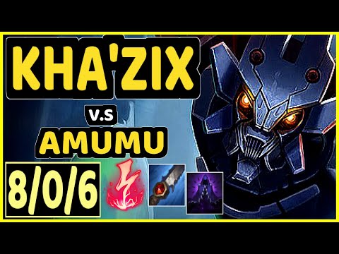 BGOB (KHA'ZIX) vs AMUMU - 8/0/6 KDA JUNGLE CHALLENGER GAMEPLAY - BR