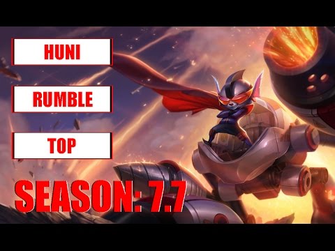 SKT T1 Huni Play Rumble Top Challenger Korean Pro Replay
