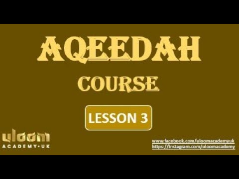 AQEEDAH - Lesson 3