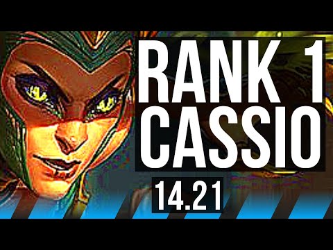CASSIOPEIA vs AZIR (MID) | Rank 1 Cassio, 9/1/1, 1300+ games, Legendary | KR Challenger | 14.21