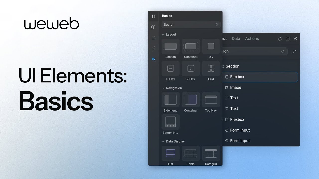 UI elements in WeWeb: Basics