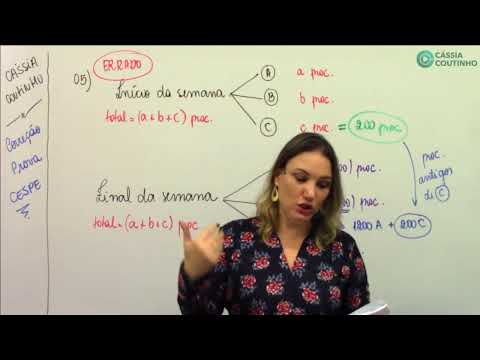 CEBRASPE - CORREÇÃO DE PROVAS - RACIOCÍNIO LÓGICO MATEMÁTICA - Proª Cássia Coutinho