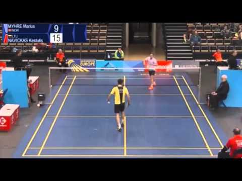 Myhre (NOR) vs. Navickas (LIT) 2016 Finnish Open Men's Singles Badminton Full Match
