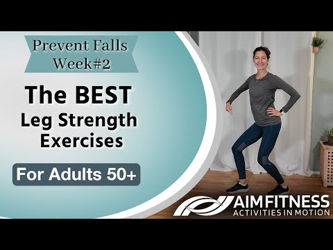 Lower Body Strength for Fall Prevention in Seniors - 8 Minute Workout