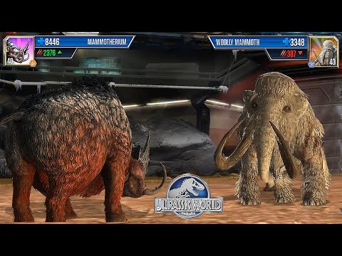 WOOLLY MAMMOTH VS MAMMOTHERIUM - CENOZOIC TOURNAMENT || JURASSIC WORLD THE GAME