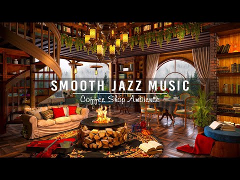 Smooth Jazz Instrumental Music ☕ Jazz Relaxing Music & Cozy Coffee Shop Ambience to Study,Work,Focus
