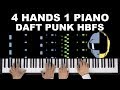 Daft Punk - Harder Better Faster Stronger | 4 Hands 1 Piano | Synthesia