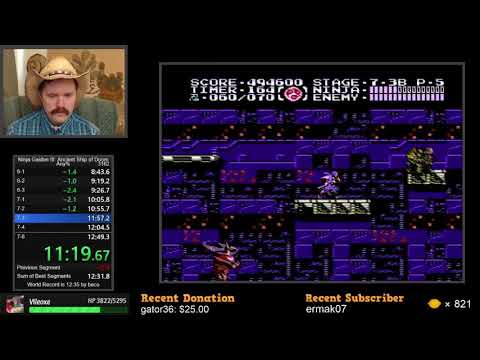 Ninja Gaiden III NES speedrun in 12:47 by Arcus
