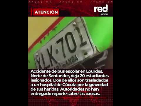 Accidente de bus escolar en Norte de Santander deja 20 estudiantes afectados