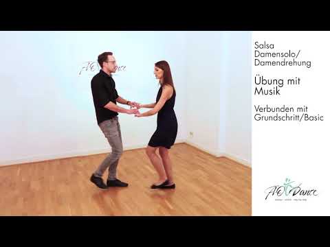 Salsa Damendrehung/Damensolo - Übung gezählt mit Musik