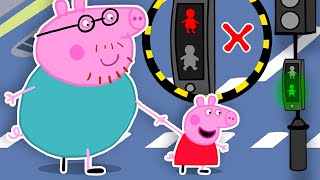 Crossing The Road Safely with Peppa Pig 🛑 Road Safety Song 💕 Peppa Pig Nursery Rhymes and Kids Songs